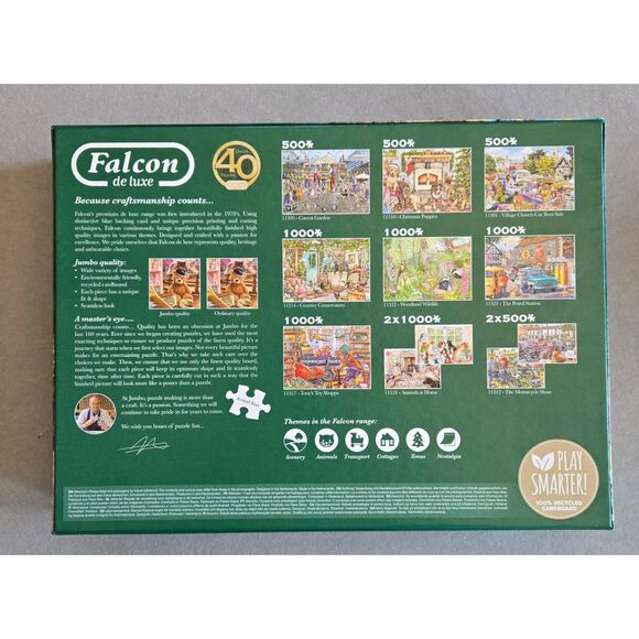 Falcon de luxe Seaside Promenade 1000 pc Debbie Cook 2020 Complete Preowned - Picture 2 of 5